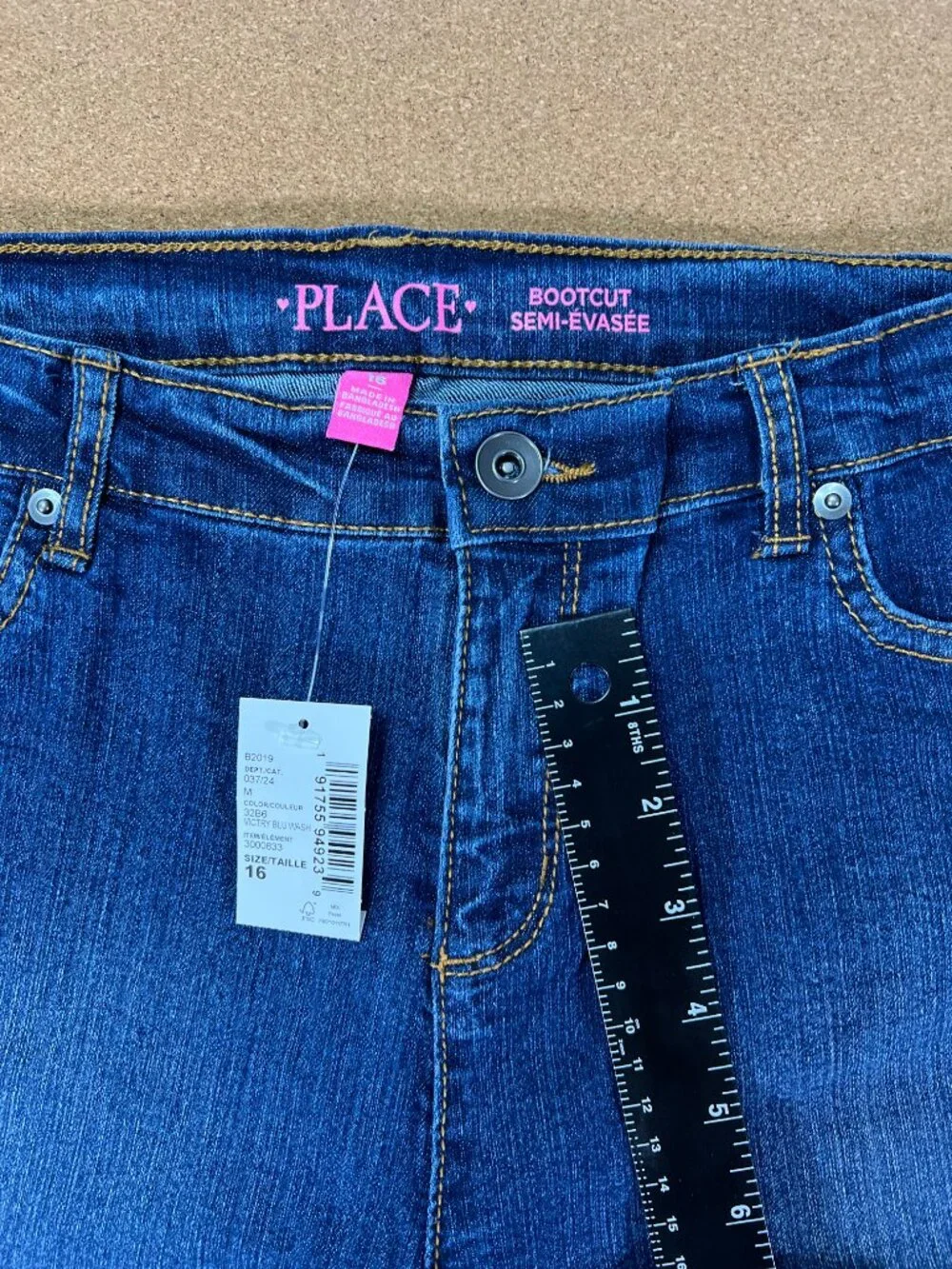 The Children's Place Girls Jeans Bootcut with Waist Adjustment Size 16 NWT
